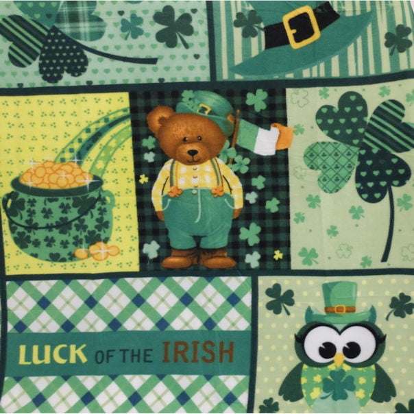 St Patrick's Day Ultra Plush Fleece Throw 50'' x 60' Plaid St Patrick's Day Ultra Plush Fleece Throw 50'' x 60' Plaid